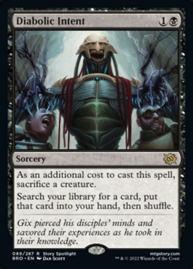 Diabolic Intent
 As an additional cost to cast this spell, sacrifice a creature.
Search your library for a card, put that card into your hand, then shuffle.